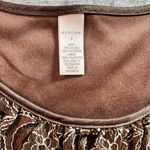 Merona tank size Small brown sleeveless top VTG 90s y2k - Picture 3 of 5